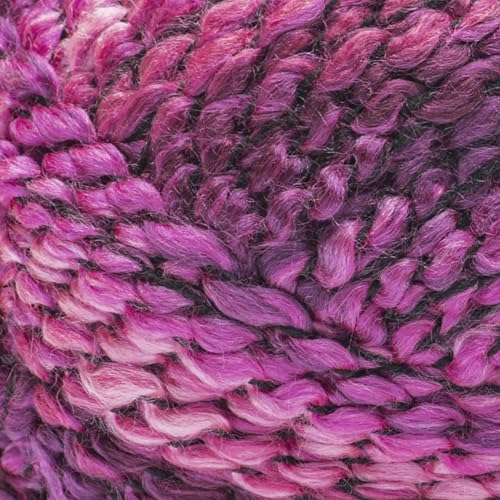 Loops & Threads Textured Twist Yarn - Yarn for Knitting, Crochet, Weaving, and Arts & Crafts - Rose Garden, Acrylic Blend, 6 oz