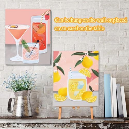 VIGEGU 4 Pack Paint by Numbers Kit for Adults Beginner with Frame