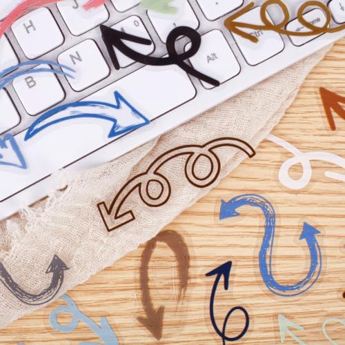 180 Pcs Vintage Arrow PET Stickers, Aesthetic Directional Ephemera