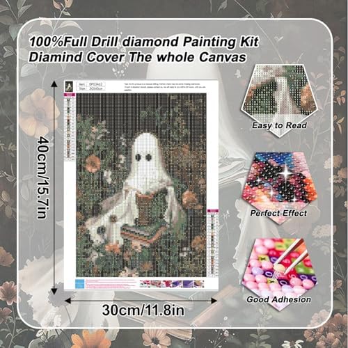 EIBEILI Halloween Diamond Art Kits for Adults-Ghost Diamond Painting Kits