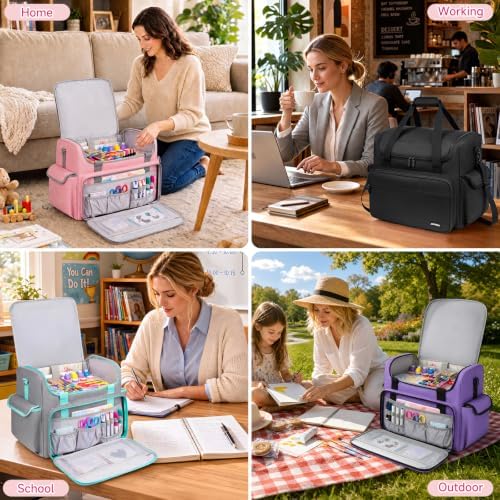 Craft Bag for Scrapbook Supplies, Large Scrapbook Storage Bag for Art Tools