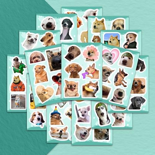 100Pcs Dog Meme Stickers for Water Bottle, Laptop - Funny Dog Stickers, Gifts - Meme Party Supplies - Gift for Women & Men