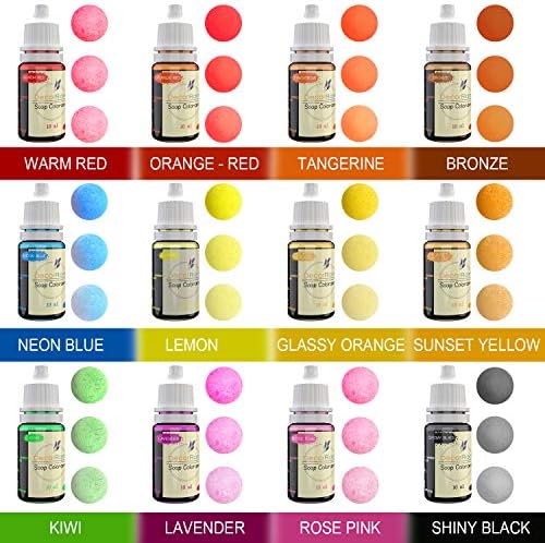 Bath Bomb Mold Set with Soap Colorant,Shrink Wrap Bags - Food Grade Skin Safe Soap Dye for DIY Bath Bomb Making Supplies Kit - Liquid Bath Bomb Dye for Soap Coloring - with Instructions