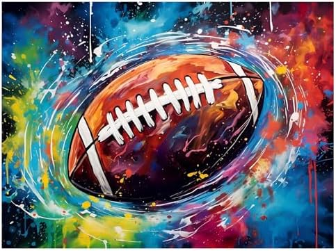 Reivworl Football Diamond Art Kits for Adults Beginner 12×16 inch