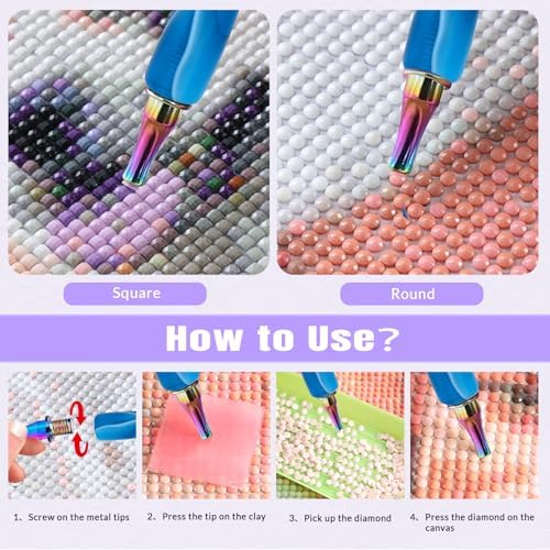 DoreenBow 25Pcs Diamond Art Tools Metal Thread Tip Diamond Art Accessories
