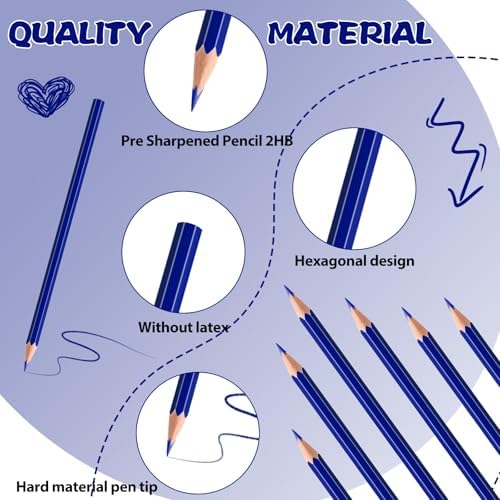 12 Pack Dark Blue Colored Pencils for Kids, Pre-sharpened Art Pencils Back to School Supplies Set, Drawing Sketching Pencils for Students, Teachers, Classroom