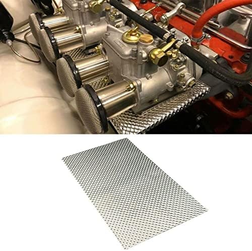 Embossed Aluminum Heat Shield Automotive 12'' x 20'' High Temperature Thermal Barrier Exhaust Electrical For Cars/Turbo Manifold