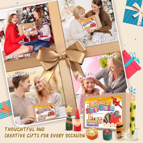 Beeswax Candle Making Kit for Kids, DIY 100% Pure Colorful Beeswax Sheets