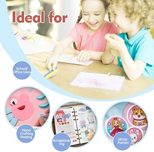Quick Dry Glue Pens, Ballpoint Roller Stick Pen Set, Apply Glue Like Writing, Easy Precise Control Fine Tip Adhesive for Crafting, Scrapbooking, Card Making, Foil Calligraphy, Kids, Artists