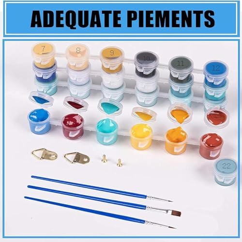 MXCFZX 6 Pack Paint by Numbers Kit for Adults Beginner, Cocktail Adult Paint by Number Kits on Canvas Without Frame, Cocktail DIY Acrylic Oil Number Painting Kits for Gift Home Decor 8x12 Inch
