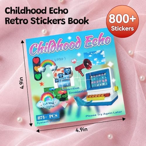 30 Sheets 800+ Pcs Vintage Y2K Stickers Book for Journal Scrapbook Planner