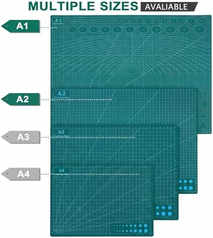 THMINS Self-Healing Sewing Mat, 9"12", Green Cutting Mat,A4