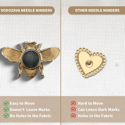 Needle Minder Magnet, Magnetic Needle Minder, Needle Minders Magnetic Cross Stitch Accessories, Magnetic Needle Holder, Life Tree, Butterfly, Cats, Owl, Heart (Bee)