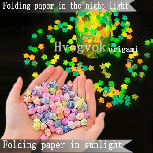 Luminous Origami, Colorful Decorative Star Paper Strips, DIY Origami (Star Origami /540 Sheets)