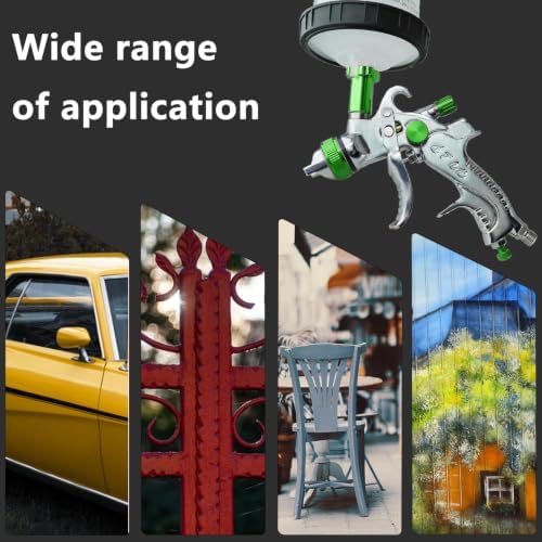 HVLP Spray Gun with 10Pcs Disposable 600ML Paint Cups & 3 Nozzles for Car