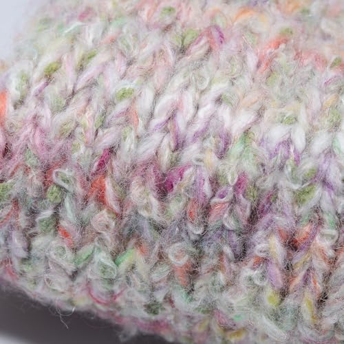 Artisanal Yarn Collection Multifiber Fancy Yarn for Knitting Crocheting Crafts DIY, Set of 3 Rolls(108 Flower Cluster Velvet Yarn)
