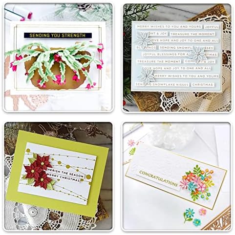 ORIGACH Elegant Everyday Sentiments Words Hot Foil Plate and Die Cuts Sets for DIY Scrapbooking Paper Cards Decor Embossing Foil Handmade Craft