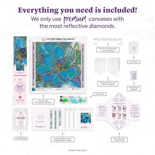 DIAMOND ART CLUB Shimmering Succulents Diamond Art Kits for Adults