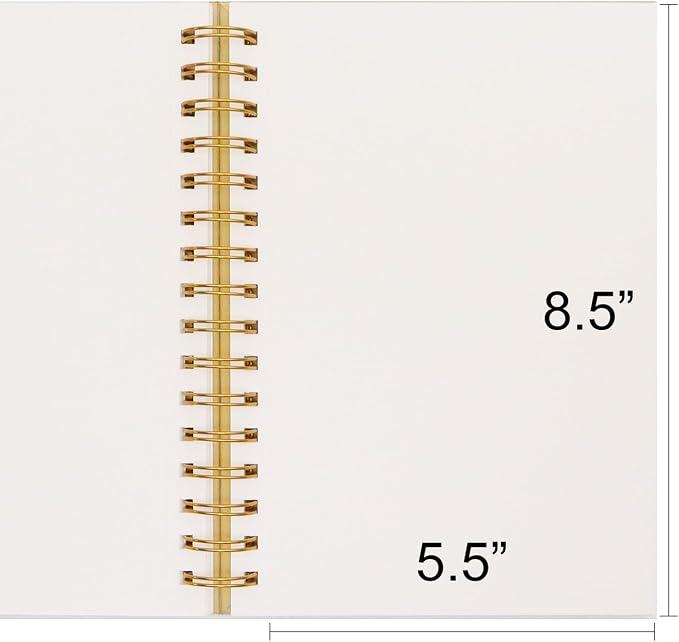 Watercolor Paper Pads, 5.5x8.5, 3Pack, Kraft Hardcover Sketch Books, 140lb/300gsm Heavyweight Cotton Paper, Spiral Bound, Cold Pressed, Dual-Sided(Smooth&Texture), Painting Paper for Artists Students