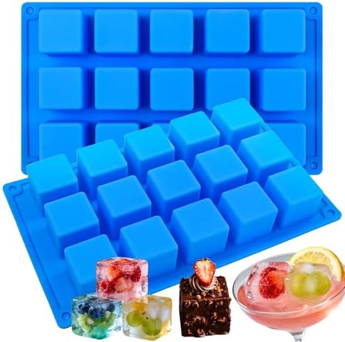 Square Silicone Mold 30-Cavity, 1.2" Square Cube Molds for Chocolate