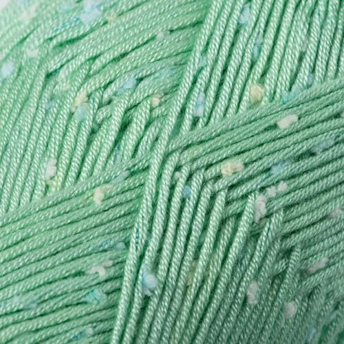 Loops & Threads Flecks Yarn - Yarn for Knitting, Crochet, Weaving, and Arts & Crafts - Green, Acrylic Blend, 6.53 oz