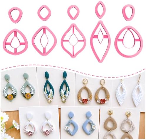 Keoker Polymer Clay Cutters, Boho Polymer Clay Cutters, Clay Earrings Cutters, Basic Polymer Clay Jewelry Making Supplies, Polymer Clay Cutter Sets