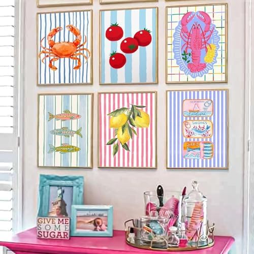 YALKIN 6 Packs Paint by Number Kits for Adults Beginners, DIY Acrylic Painting by Number Kits on Canvas Without Frame, Adults Paint by Number for Home Wall Decor Gifts 25x35CM/9.8x13.8IN