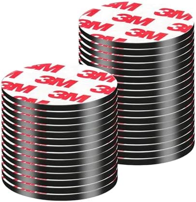 2" Big Round Magnets with Adhesive Backing, 20 Pack- 50mm Precut Sticky Big Magnetic Dots Tapes for DIY Crafts Projects Whiteboard, Fridge