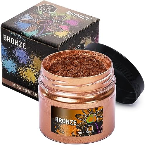 Bronze Mica Powder for Resin Coloring 2 oz - Pigment Powder for Nails