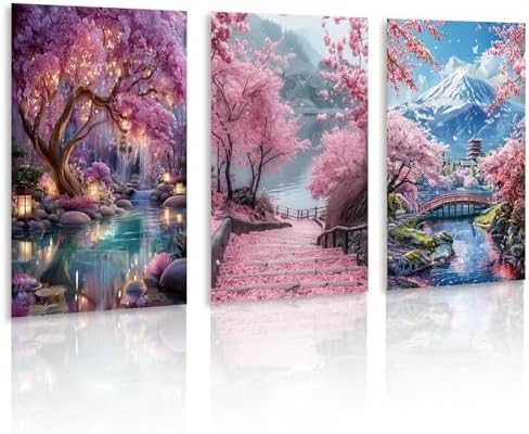 Gemozaic 3 Pack Fantasy Tree Diamond Painting Kits for Adults,12 x 16 Inch