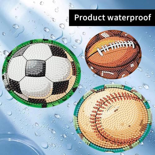 8 Pcs Diamond Art Coaster Kit for Adult with Holder, Diamond Coasters 4x4in