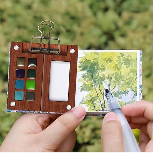Mini Travel Watercolor Paint Set - Pocket 8-Color Paint Art Kit