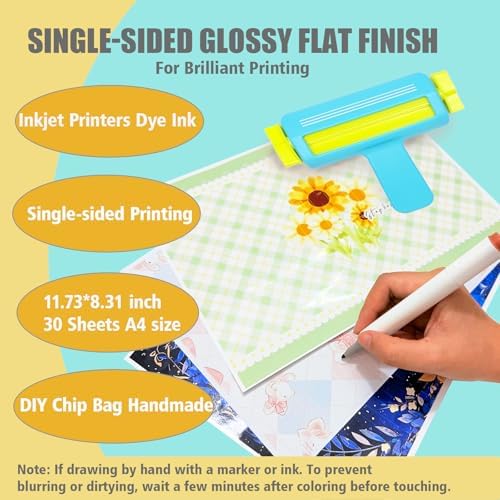 Paper Crimper for Candy and Chip Bags Crafting Kit, DIY Tool,Blue