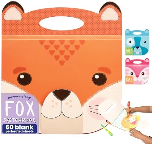 OOLY Carry Along Sketchbook for Kids, 60 Pages – Fox