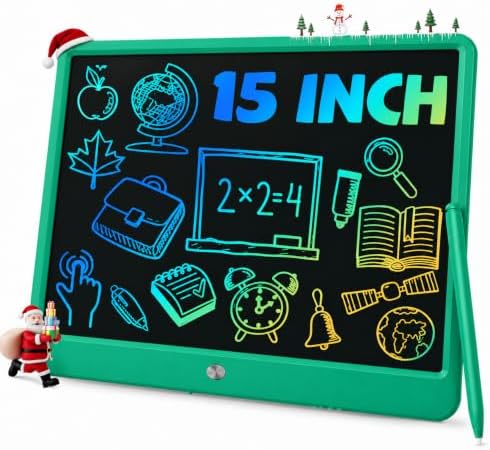 TEKFUN LCD Writing Tablet for Kids, Teen Girl Boy Gifts Ideas, Drawing Tablet for Kids, Birthday Christmas Gift Ideas for Girls Boys (Green, 12.6" W x 10" H)