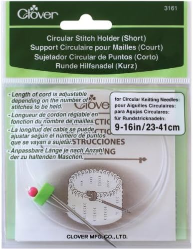 Clover 3161 Circular Short Stitch Holder, 9 to 16-Inch , Green
