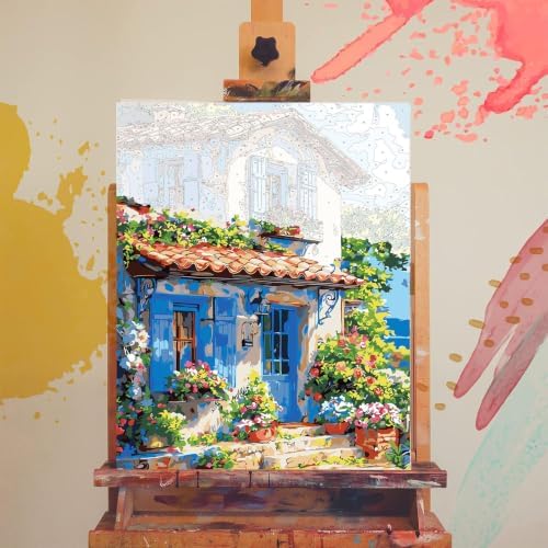 Paint by Numbers for Adults House - Seaside Paint by Number on Canvas