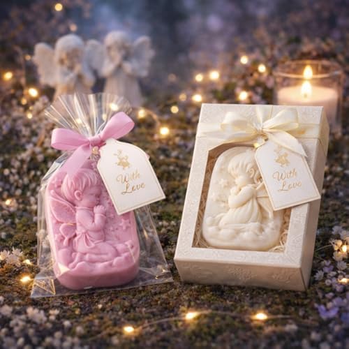 2Pack Angel Silicone Mold Angel Silicone Soap Mold Praying Fairy Baby Design Handmade Soap Mould Resin Silicone Molds Candle Mold for Soap Candle Lotion Bath Bombs Resin Ice Cube Cake Chocolate Candy
