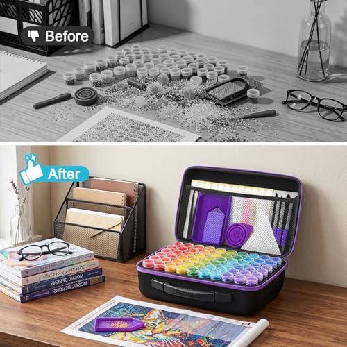 ZORETCO Diamond Art Storage - 120 Containers Diamond Art Kits for Adults