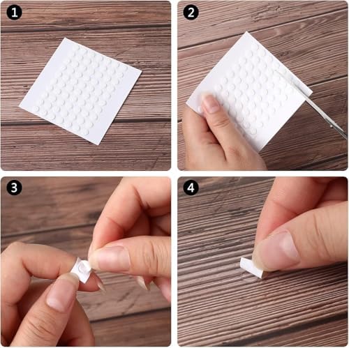 JANYUN 6 mm Sticky Dots,140 Pcs Round Putty Clear Tape for DIY Crafts