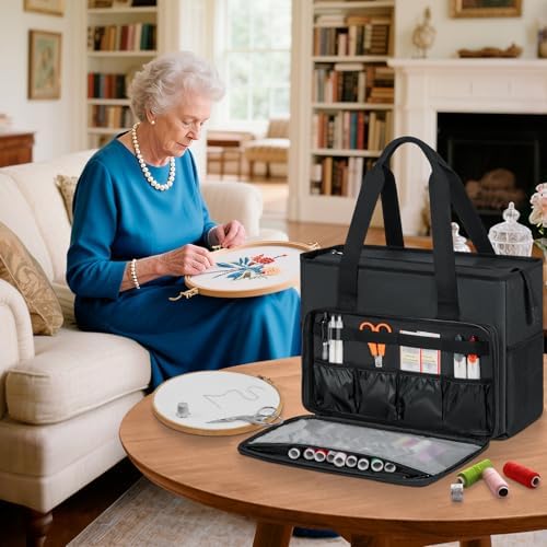 GMAK Embroidery Storage Bag, Embroidery Project Storage Carrying Tote Bag