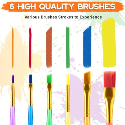 Acrylic Paint Canvas Set for Kids, Complete Kids Art Painting Supplies Kit