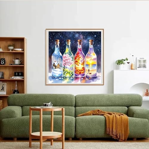 HvasJing Link Diamond Painting Kit for Adults, Four Seasons Diamond Art Kit