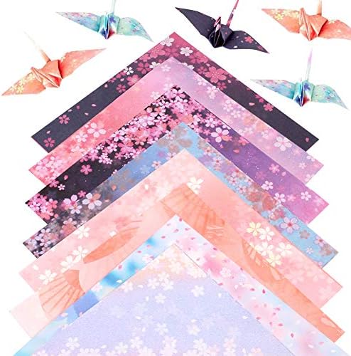 Origami Paper 180 Sheets 6 inches Square 8-12 Colors Differents Color on Both Sides Hand Crafts Origami Paper Arts Creativity