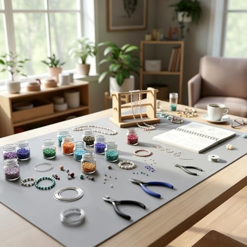 Extra Large Silicone Mat for Kitchen Counter 36" x 24" Silicone Table Mat for Resin Workbench Mat Heat Resistant Mat CoffeeBar Mat, Gray