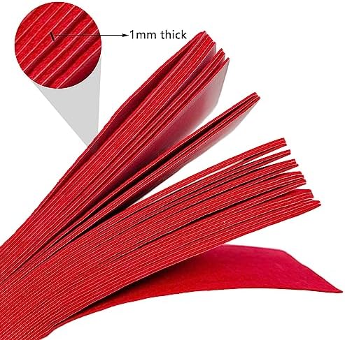 Jtnohx Self Adhesive Felt Sheets Adhesive Backed Felt Fabric Red 33Pcs