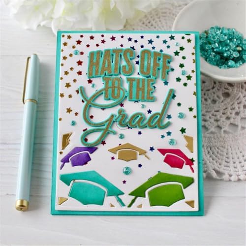 Graduation Season Hollow Hat Lace Metal Cutting Dies for Card Making