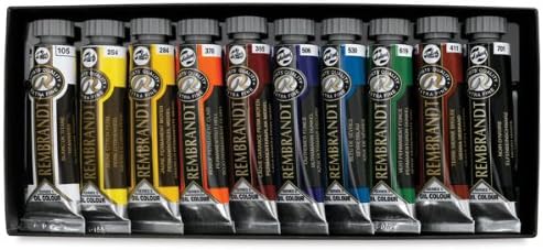 Rembrandt Artists' Oils - Set of 10, Introduction Set, 15 ml tubes