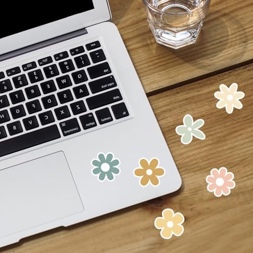 70 X Colorful Daisy Stickers for Laptop & Phone, Small Floral Vinyl Stickers Cute Aesthetic Mini Flower Decals for Water Bottle iPhone Case Notebook, 1 Inch