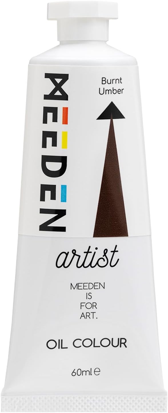 MEEDEN Artist Grade Oil Paint: Burnt Umber - 60ml/2oz Tube | Professional Art Paints and Supplies for Canvas Painting